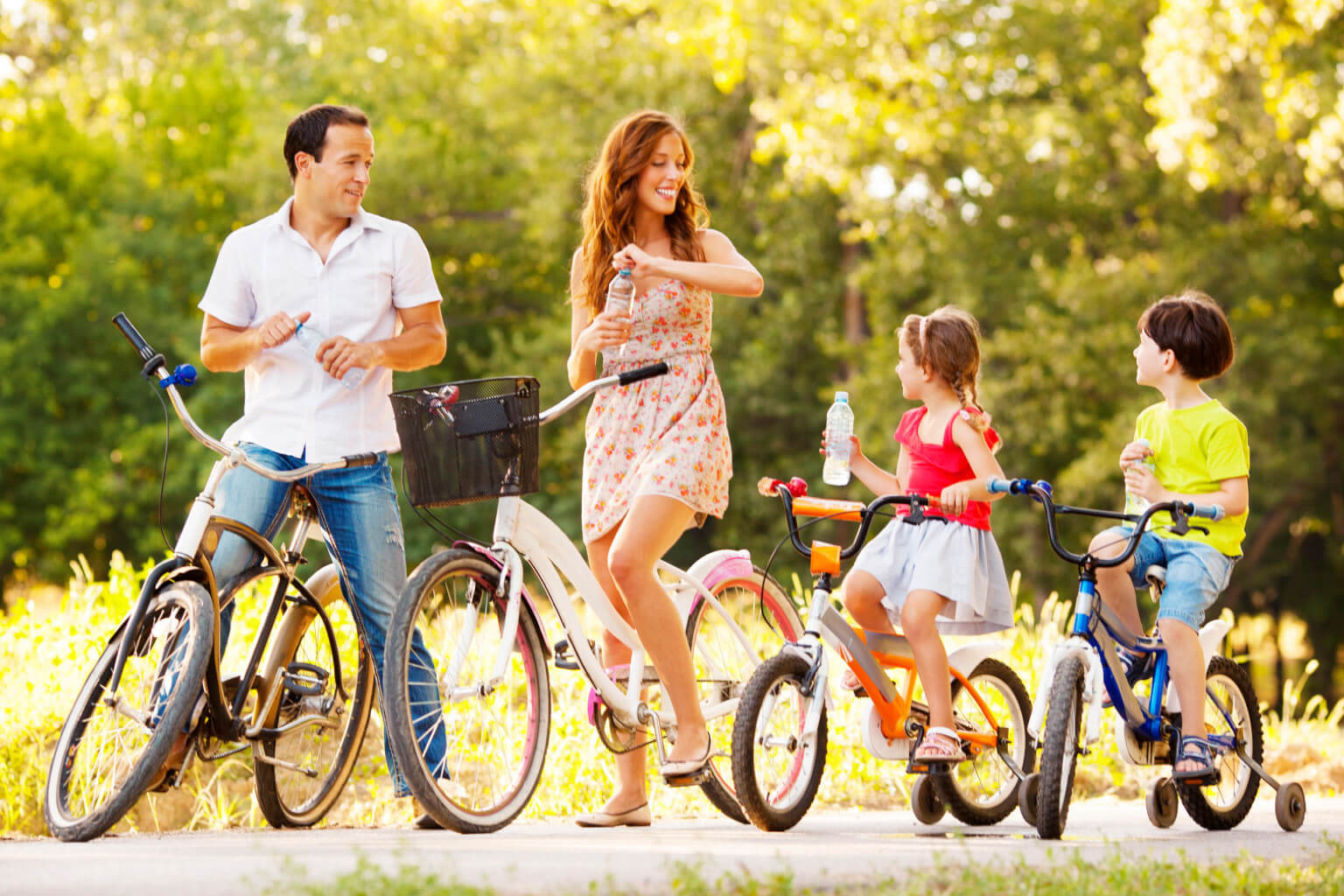 Bike young bicycle park people